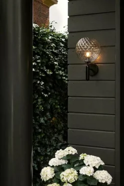 Nuura Fasadlampor|Fasadlampor-Miira Vägglampa Utomhus, Svart / Opal