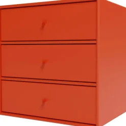 Montana Vägghyllor|Sängbord & Nattduksbord-Mini 1007 Hylla Med Tre Lådor, Camomile