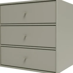 Montana Vägghyllor|Sängbord & Nattduksbord-Mini 1007 Hylla Med Tre Lådor, Camomile