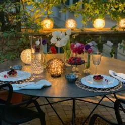 Kartell Portabla Lampor|Portabla Lampor-Mini Planet Bordslampa Batteri Dimbar, Smoke