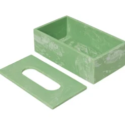 Ferm Living Boxar & Askar-Mist Servettlåda, Off-white / Smaragd