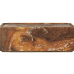 Ferm Living Boxar & Askar-Mist Servettlåda, Off-white / Smaragd