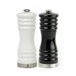 München Salt/Pepparkvarn 2 Pack 15 cm, Svart/Vit/Rostfritt Stål