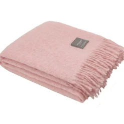 Stackelbergs Plädar & Filtar-Mohair Filt Rullad Frans 130x170 cm, Antique Rose