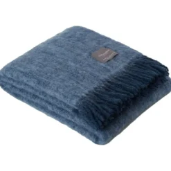 Stackelbergs Plädar & Filtar-Mohair Filt Rullad Frans 130x170 cm, Antique Rose