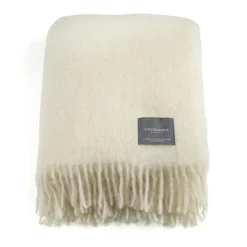 Stackelbergs Plädar & Filtar-Mohair Filt Rullad Frans 130x170 cm, Antique Rose