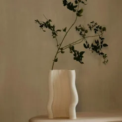 Moire Vas Off-white, 30 cm