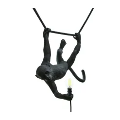 Monkey Lamp Swing Lampa i Resin för Utomhus, Svart