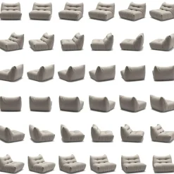 Decotique Fåtöljer|Modulsoffor-MONO Modulsoffa, Clay Beige