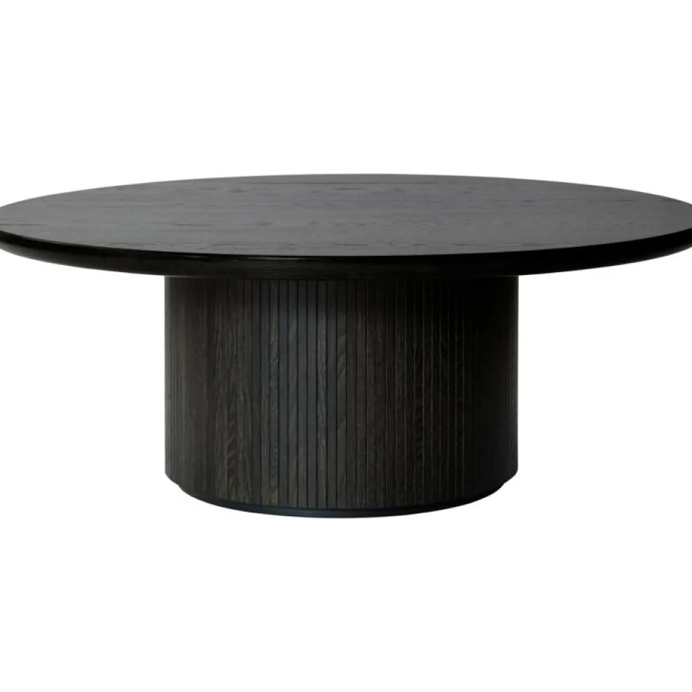 Moon Soffbord Runt Ø120 H45, Brunsvart Ekfanér