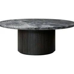 Moon Soffbord Runt Ø120 H45, Brunsvart Ekfanér