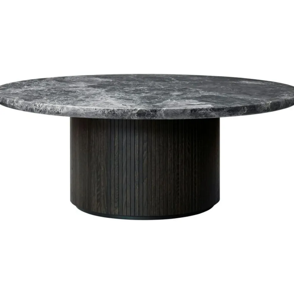 Moon Soffbord Runt Ø120 H45, Brunsvart Ekfanér