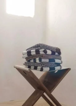 Mette Ditmer Handdukar & Badlakan-Morocco Handduk 35x60 cm 2-pack, Svart / Grå