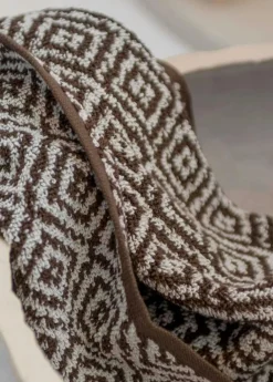 Mette Ditmer Handdukar & Badlakan-Morocco Handduk 35x60 cm 2-pack, Svart / Grå