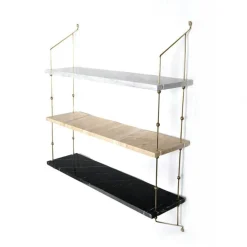 OX Denmarq Vägghyllor-Morse Hylla, Mässing, Vit