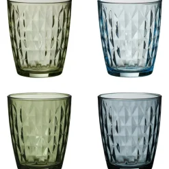 Aida Dricksglas-Mosaik Dricksglas 4-pack 34 cl, Grönblå