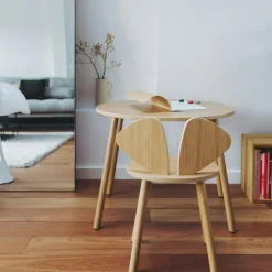 Mouse School Set Barnstol + Bord (6-10 år), Ek