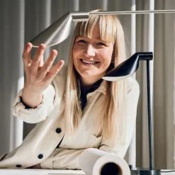 Fritz Hansen Sänglampor|Skrivbordslampor-MS022 Bordslampa, Rostfritt Stål