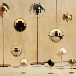 GUBI Pendellampor-Multi-Lite Pendel Ø25,5 cm, Svart Mässing