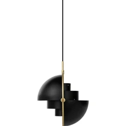 GUBI Pendellampor-Multi-Lite Pendel Ø25,5 cm, Svart Mässing