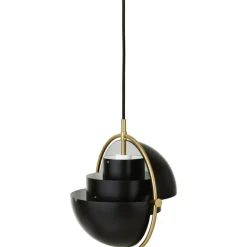 GUBI Pendellampor-Multi-Lite Pendel Ø25,5 cm, Svart Mässing