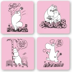 Opto Design Bordstabletter & Glasunderlägg-Mumin Glasunderlägg 4-Pack, Love