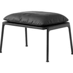 Muno LN20 Fotpall, Warm Black / Svart Läder