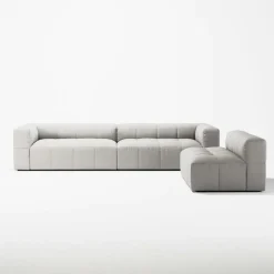 Mure 4-Sitssoffa Med Öppet Avslut Vänster, Moon White