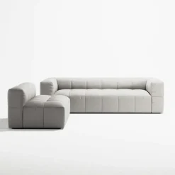 Decotique Hörnsoffor & Divansoffor|3-Sitssoffor-Mure 3-Sitssoffa Med Öppet Avslut Höger, Moon White