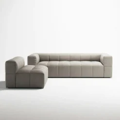 Decotique Hörnsoffor & Divansoffor|3-Sitssoffor-Mure 3-Sitssoffa Med Öppet Avslut Höger, Moon White