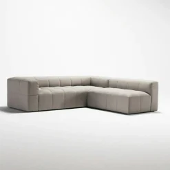 Decotique Hörnsoffor & Divansoffor|3-Sitssoffor-Mure 3-Sitssoffa Med Öppet Avslut Höger, Moon White