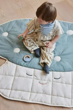 Barn OYOY Barnfiltar|Barnrumsdekoration-Mushroom Lekmatta, Pale Green/Off-white