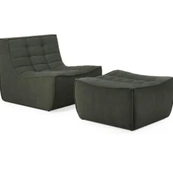 Ethnicraft Fotpallar|Modulsoffor-N701 Fotpall, Eco / Moss