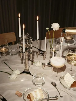 Nagel Ljusstake 3 Delar, Borstad Mässing