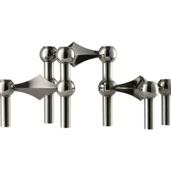 Nagel Ljusstake 3 Delar, Borstad Mässing