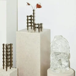 Nagel Ljusstake 3 Delar, Borstad Mässing