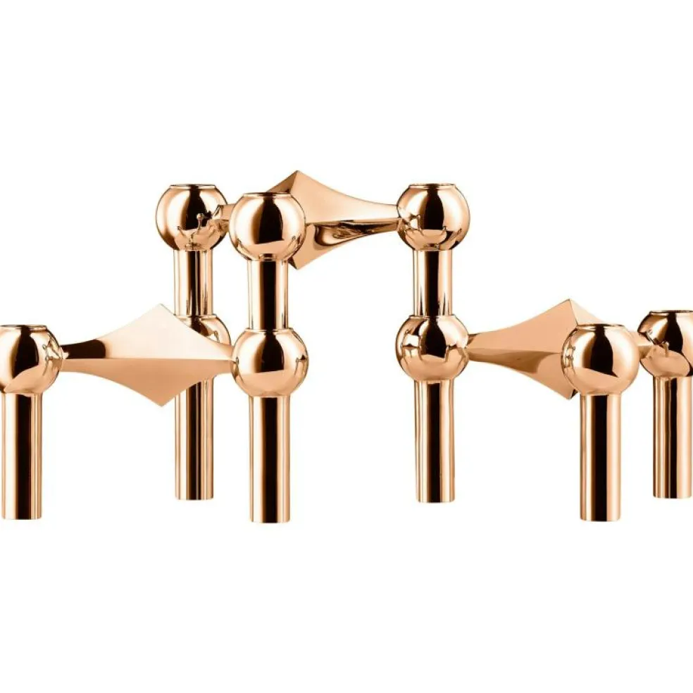 Nagel Ljusstake 3 Delar, Borstad Mässing