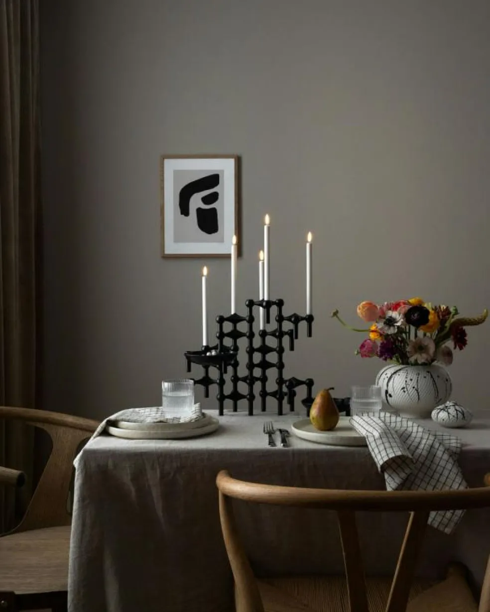 Nagel Ljusstake 3 Delar, Borstad Mässing