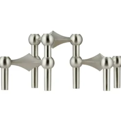 Nagel Ljusstake 3 Delar, Borstad Mässing