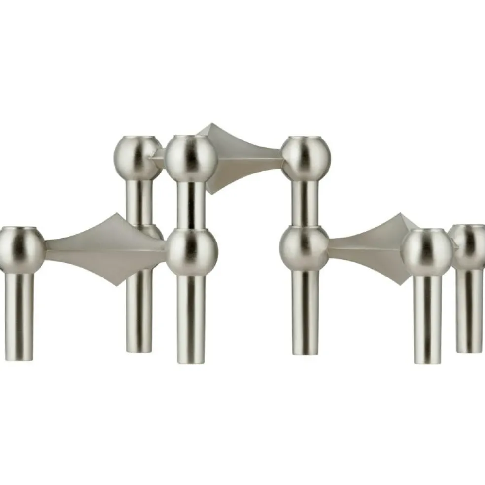 Nagel Ljusstake 3 Delar, Borstad Mässing