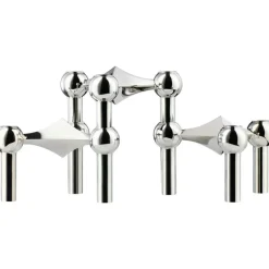 Nagel Ljusstake 3 Delar, Borstad Mässing