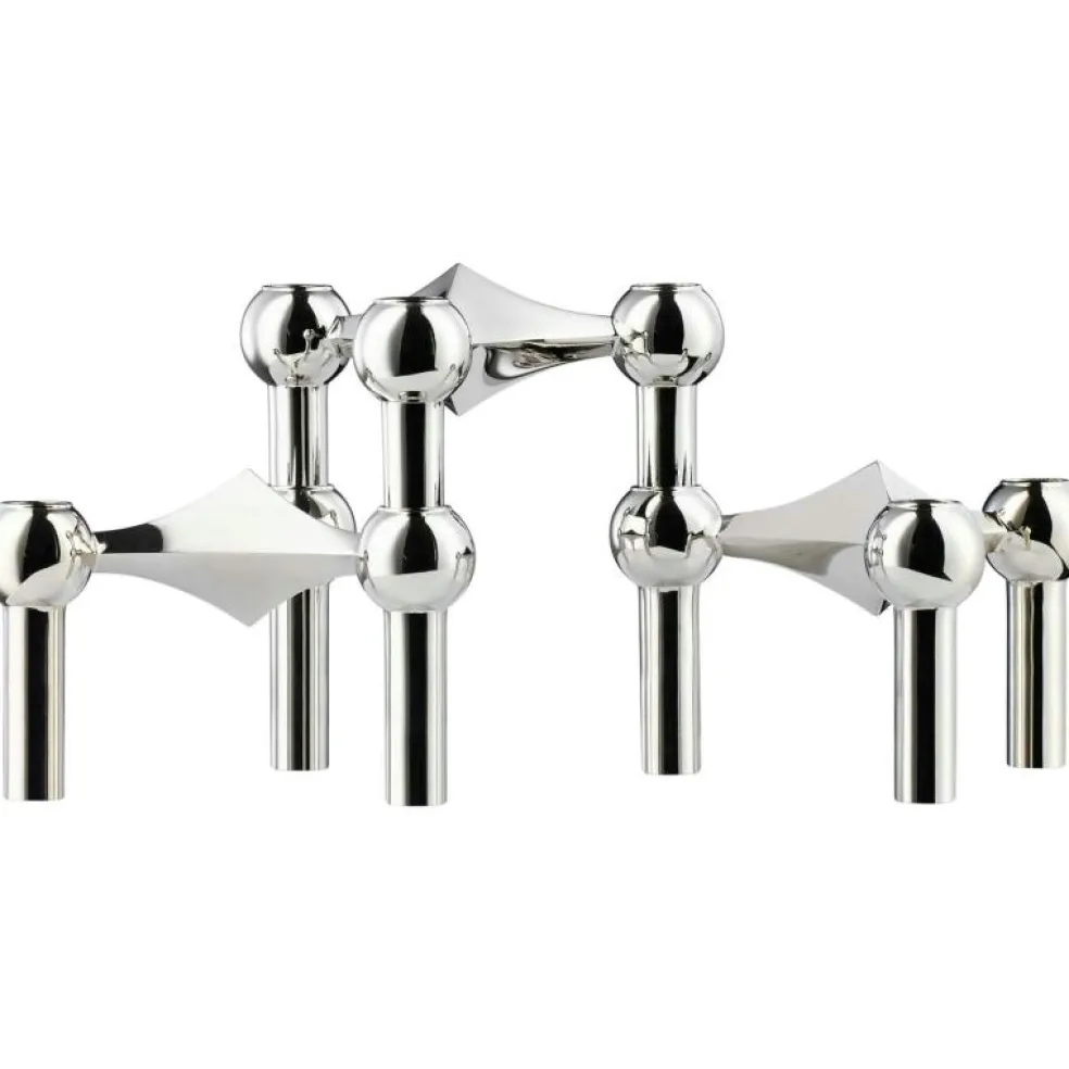 Nagel Ljusstake 3 Delar, Borstad Mässing