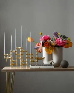 Nagel Ljusstake 3 Delar, Borstad Mässing