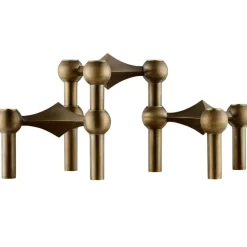 Nagel Ljusstake 3 Delar, Borstad Mässing