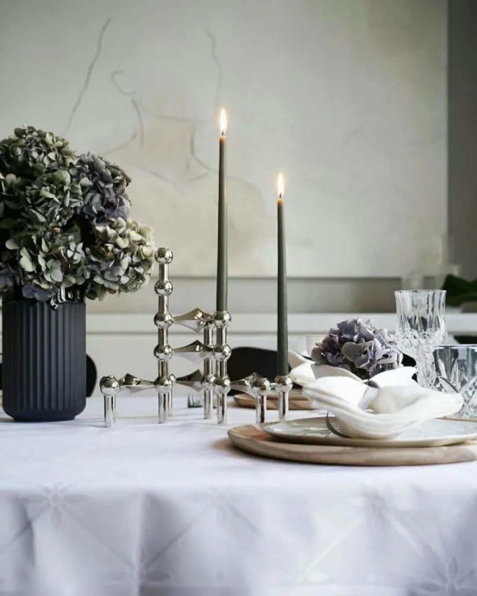 Nagel Ljusstake 3 Delar, Borstad Mässing