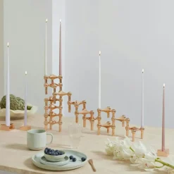 STOFF Nagel Ljusstakar-Nagel Ljusstake, Borstad Mässing