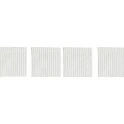 Narrow Stripe Glasunderlägg 10x10 cm 4-pack, Vit