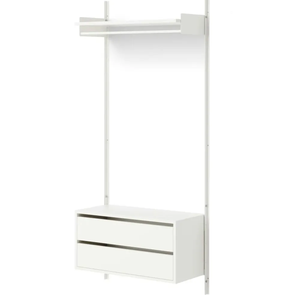 New Works Garderobshylla 1 Skåp Med Lådor, Ek / Svart