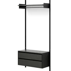 New Works Garderobshylla 1 Skåp Med Lådor, Ek / Svart