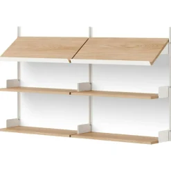 New Works Vägghyllor|Modulära Hyllsystem-Kontorshylla 900 mm, Ek / Svart